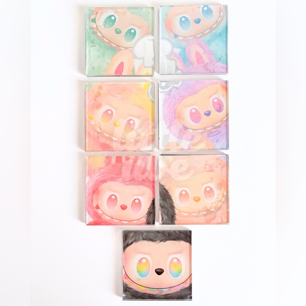 [SET OF 7] Upcycled Labubu Fridge Magnets | Handmade